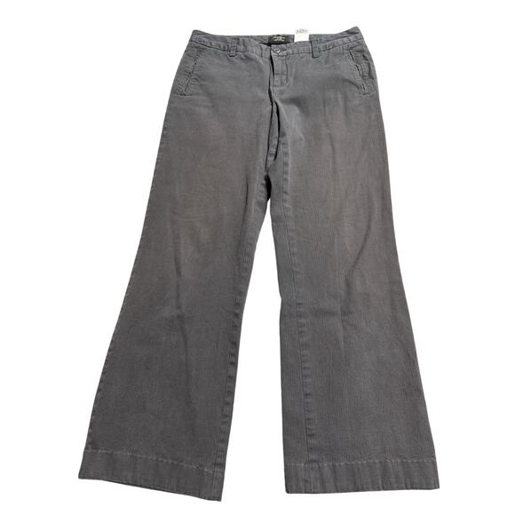 Eddie Bauer Mercer Fit Pants Wide Leg Trousers Womens Size 8 Gray Stretch Chinos - Picture 1 of 13